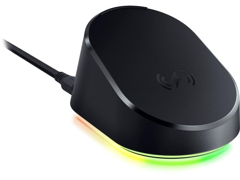 Razer Ladedock Mouse Dock Pro Maus-Ladestation mit einstellbaren Lichteffekten und 4.000-Hz-Sender-Empfänger