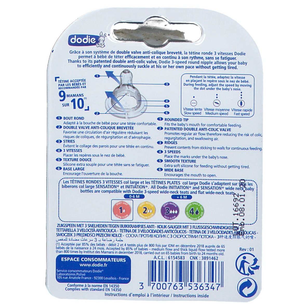 Dodie® Anti-Kolik-Sauger +6 Monate