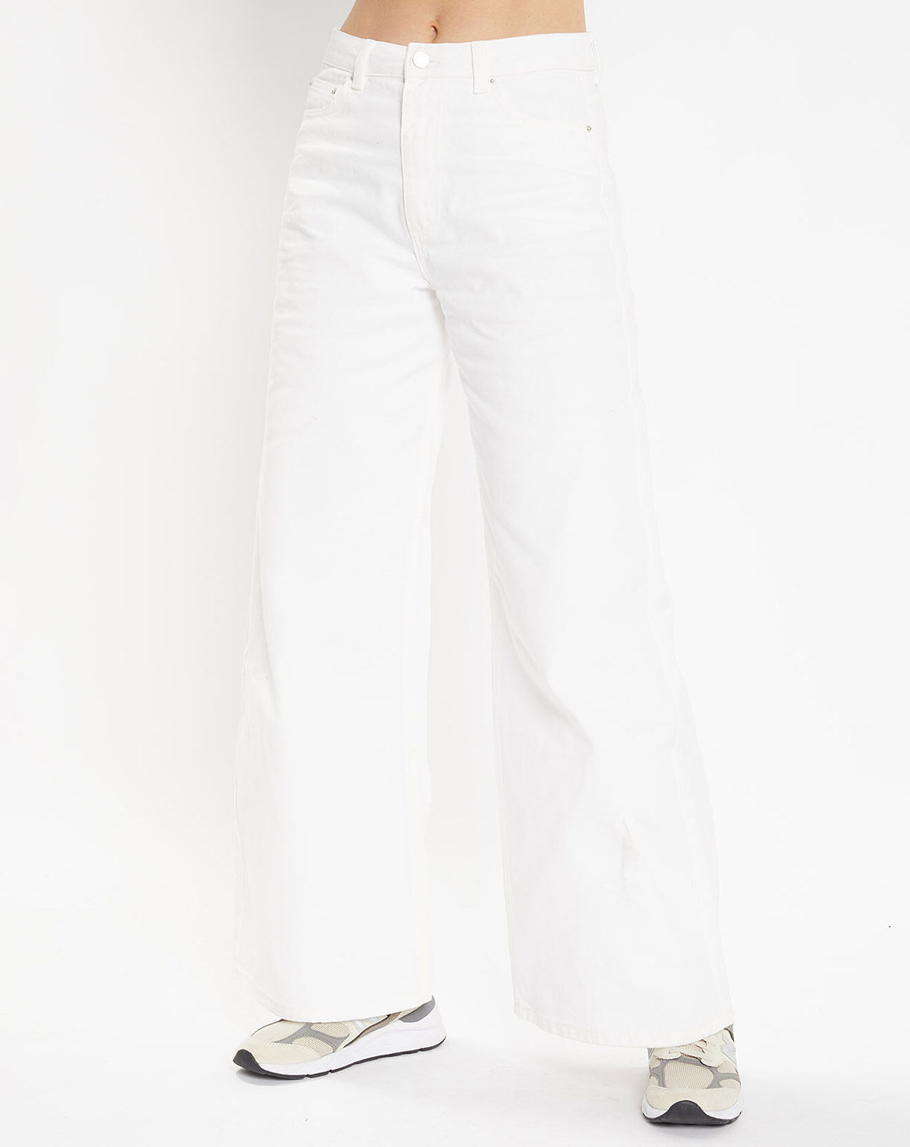 Galeries Lafayette Jean large en Coton mélangé Lenny écru