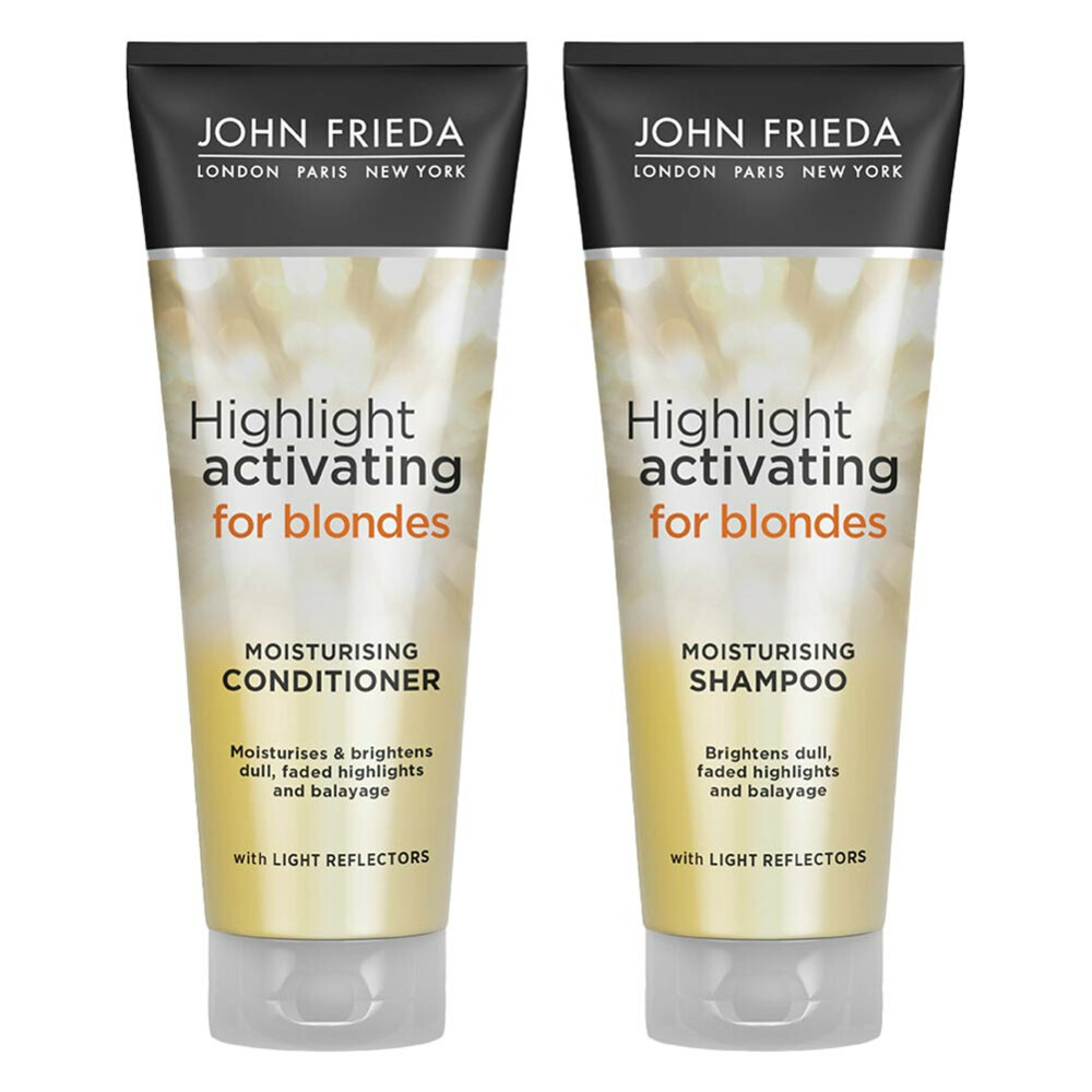John Frieda Sheer Blonde Highlight Activating - Shampoo 1x 250 ml & Conditioner 1x 250 ml - Pakket
