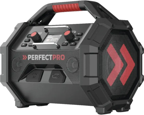 PerfecPro ROCKTAGON bouwplaatsradio met DAB+ en FM, Bluetooth, AUX-ingang en USB-ingang, OCT-18V