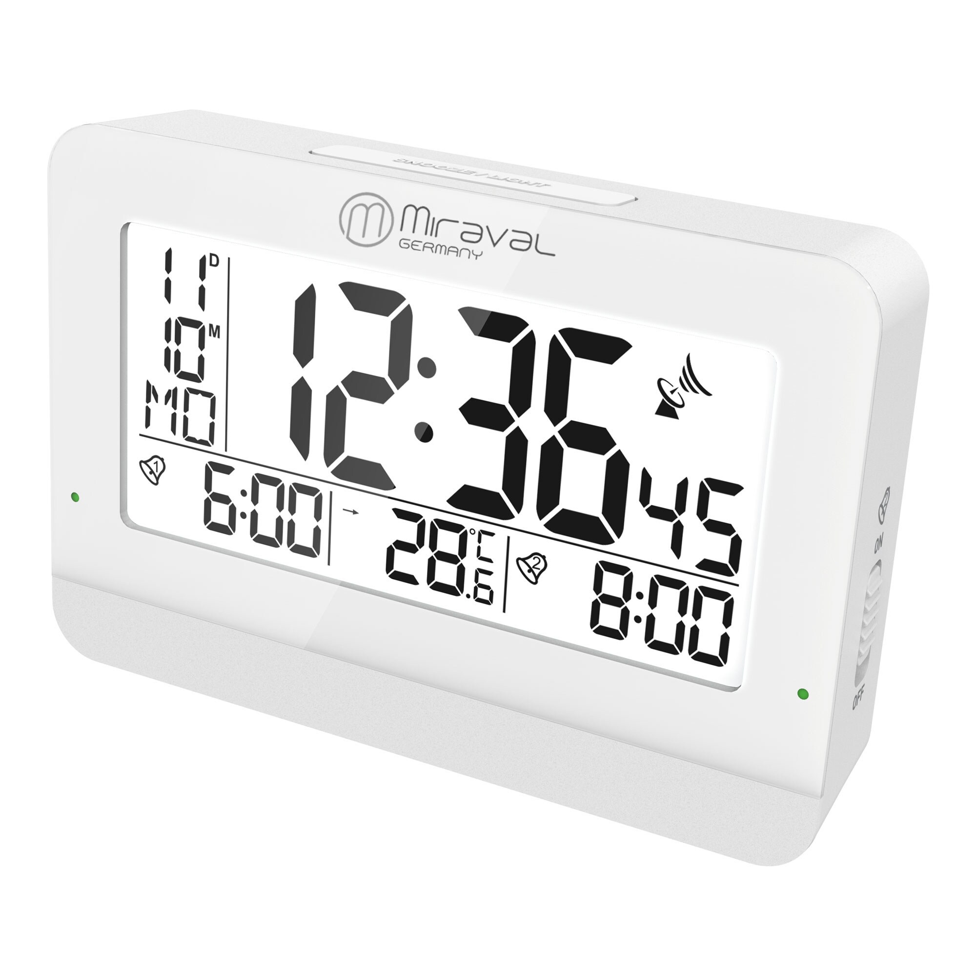 MiravalMiraval digitaler Funkwecker Datumsanzeige