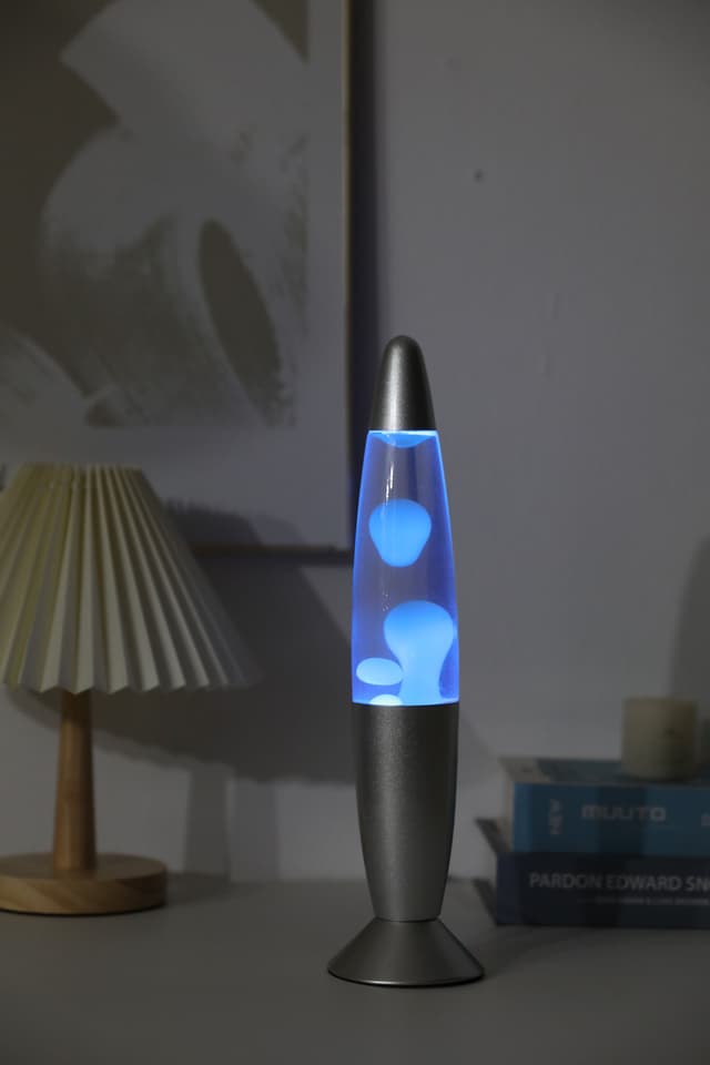 iTotal LED lavalampe (hvid, sølv)
