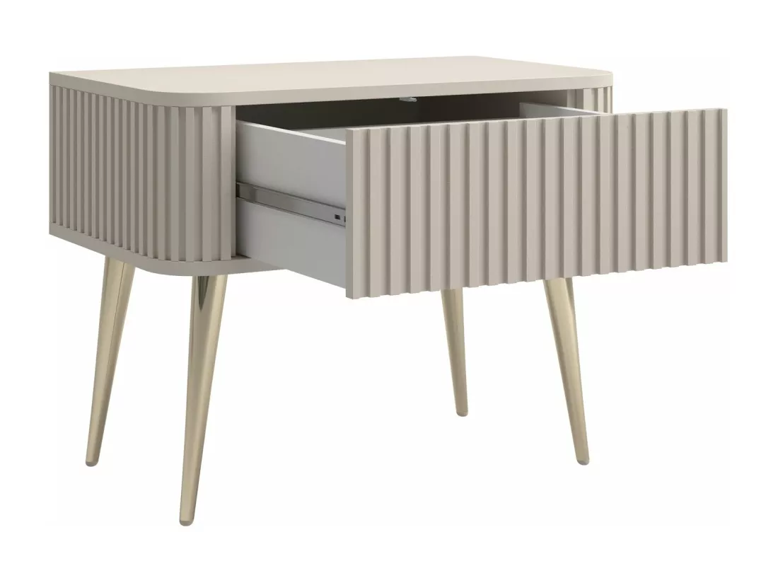 Table de chevet - avec tiroir - grège - OVARLO