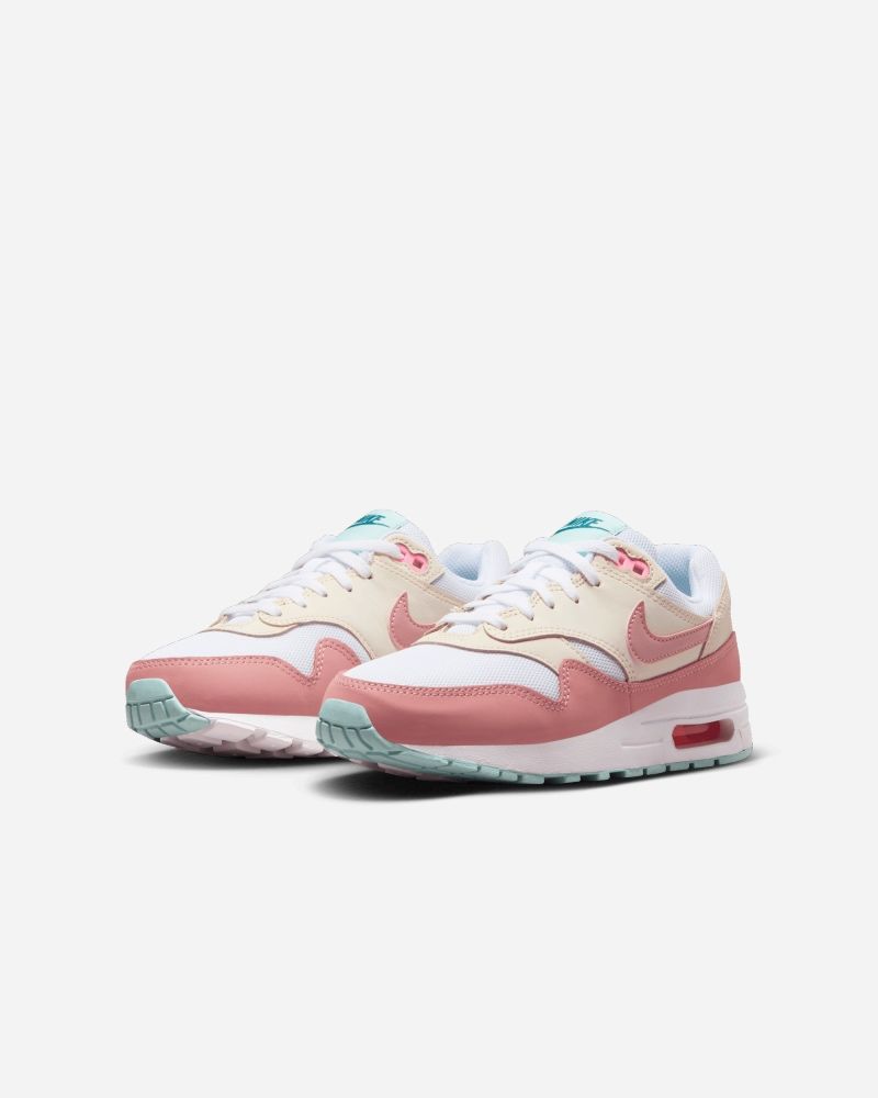 Chaussures Nike Air Max 1 Blanc & Rose pour enfant