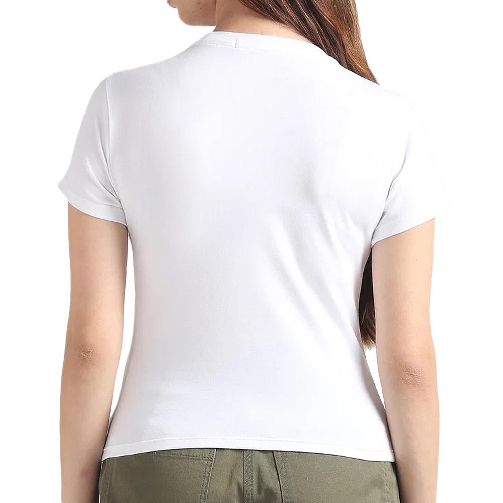 Calvin Klein Jeans T-shirt Blanc Femme Calvin Klein Jeans Slogan Fitted