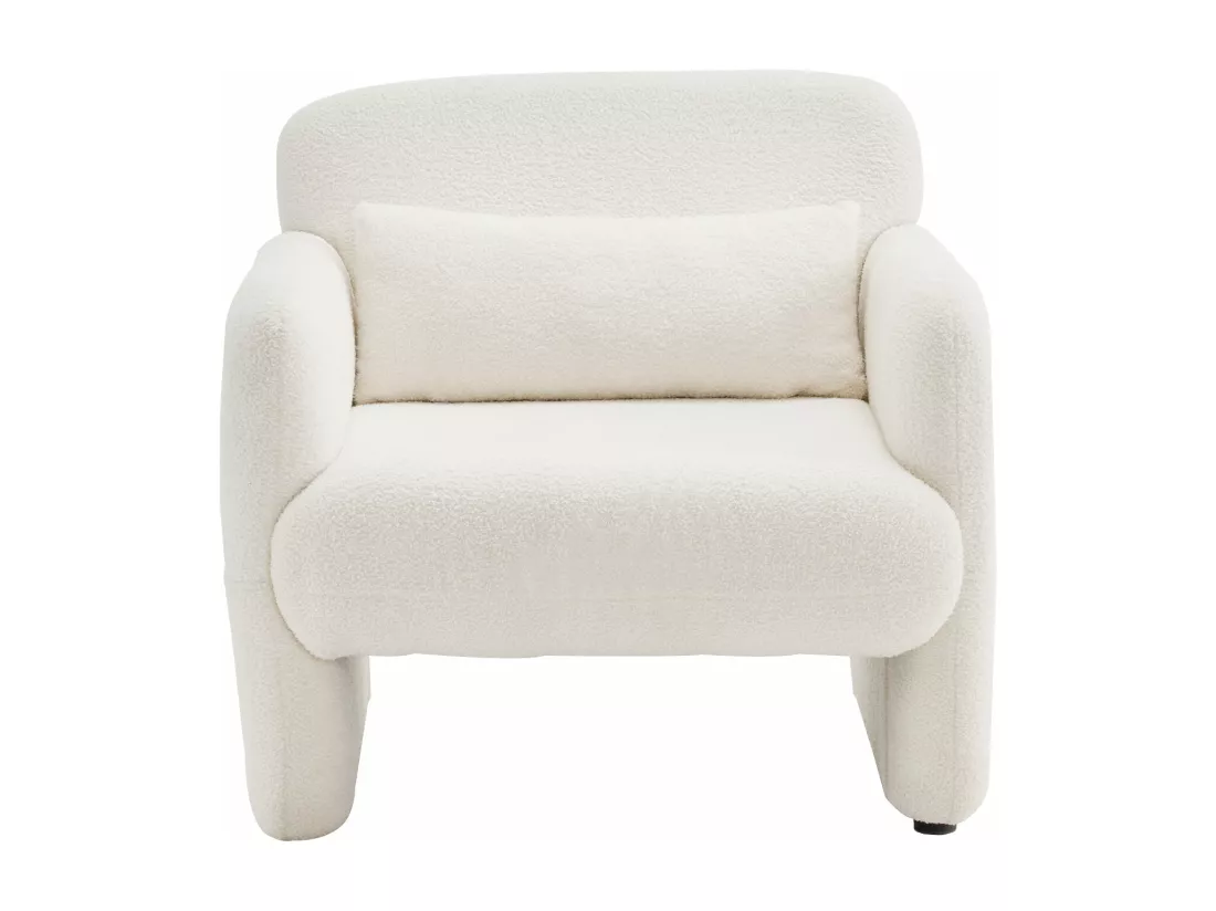 Arturesthome fauteuil célibataire décontracté, blanc, une pièce,d88cm×h778cm