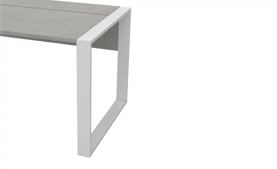 Schreibtisch Kasai 120x80 cm Betonoptik, Grau, Weiß
