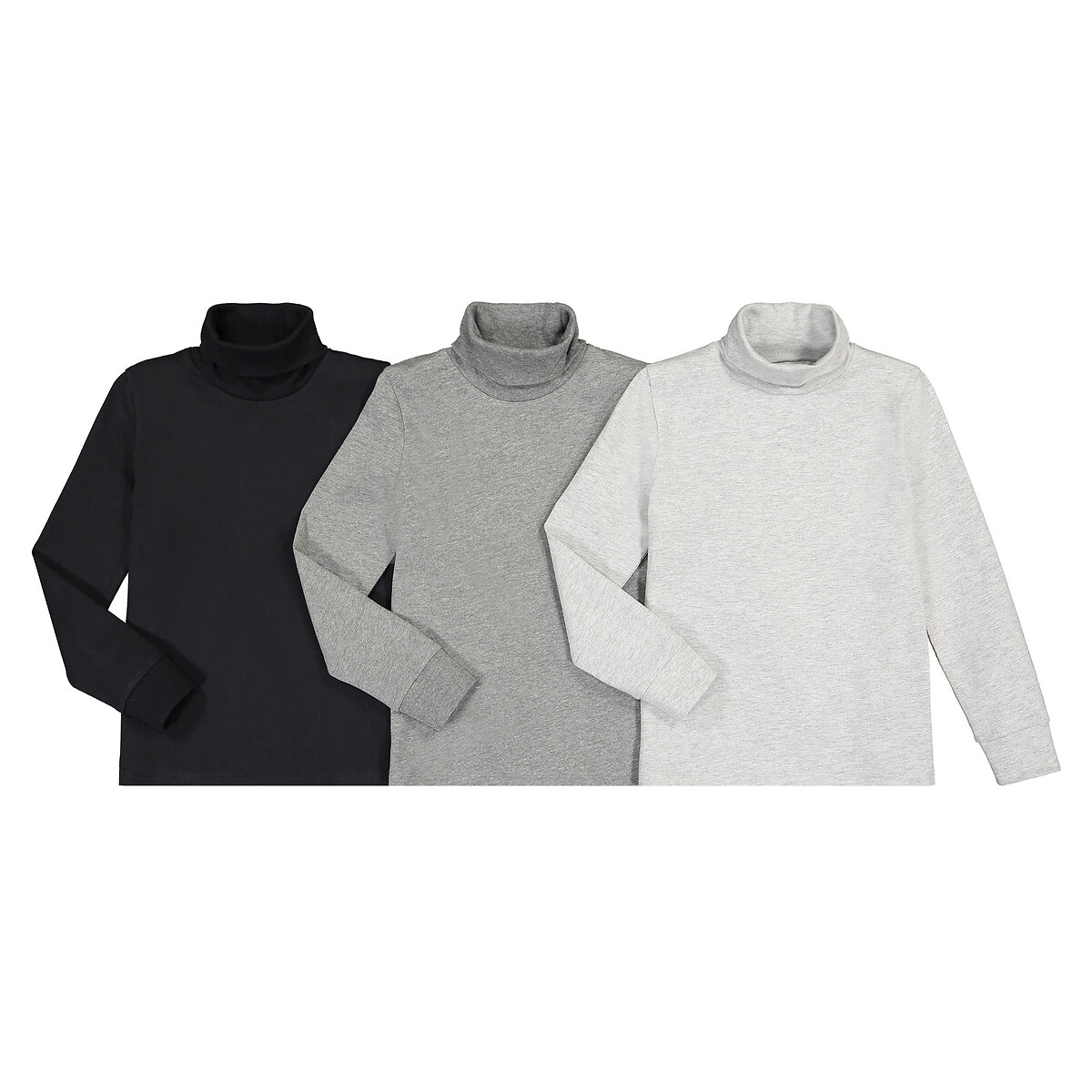 COLEÇÃO LA REDOUTE<br>Conjunto de 3 suéteres de gola alta