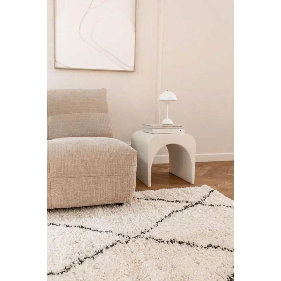 Interieur05 berber vloerkleed Allure wit/beige/zwart - 170 x 120 cm