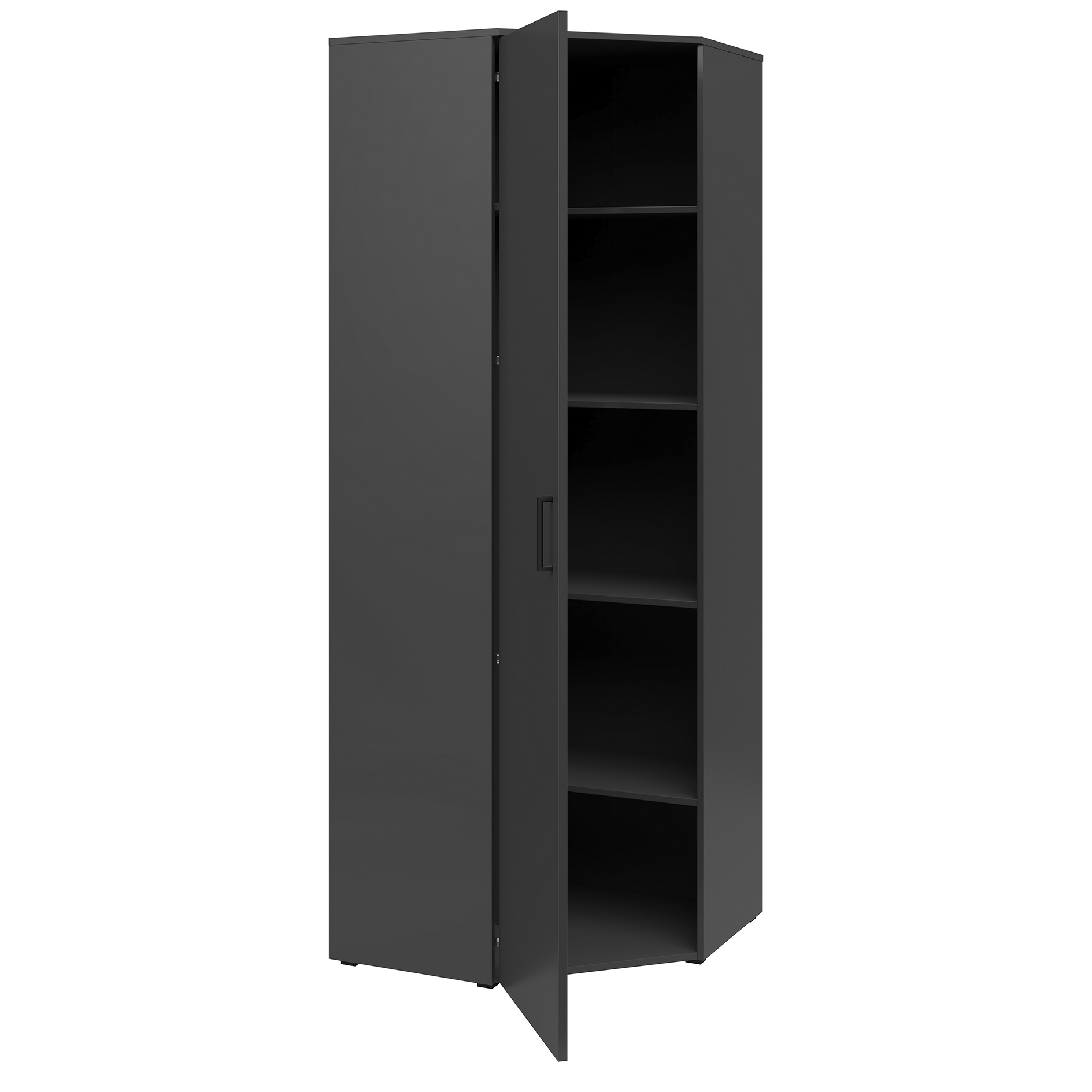 Eckschrank - anthrazit - Breite 101 cm