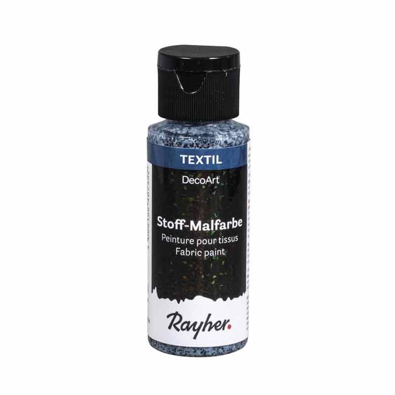 Peinture pour tissus extrême paillettes 59 ml - noir
