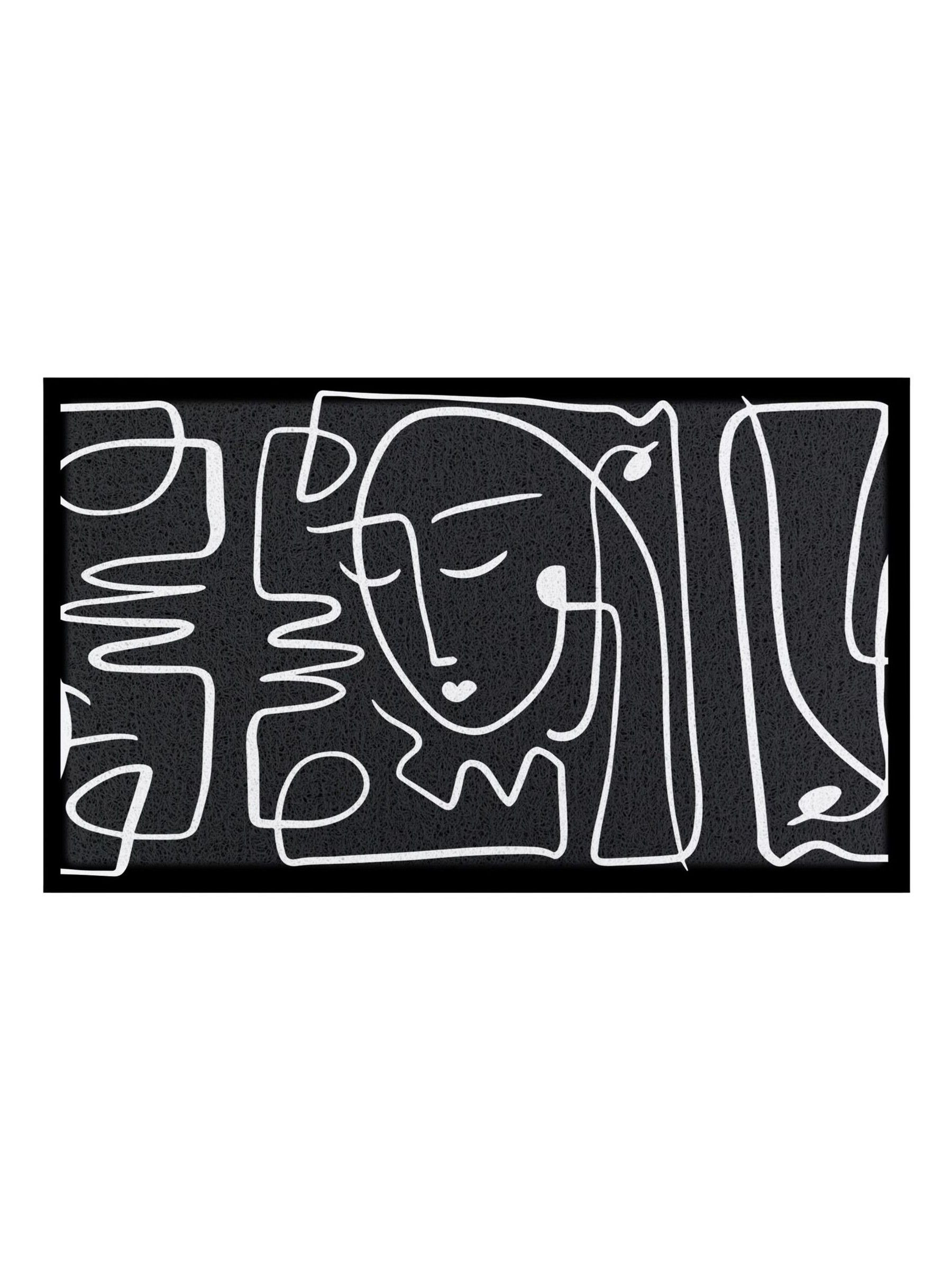 Artsy Mats Face Lines Abstract Indoor Outdoor Doormat