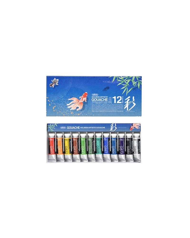 Gouache Artists Holbein - 12 couleurs ete