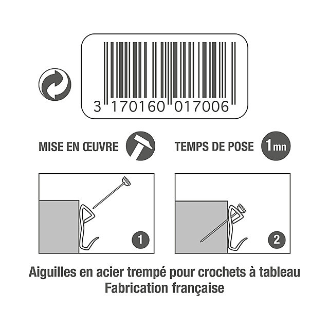 Lot de 20 aiguilles de rechange.