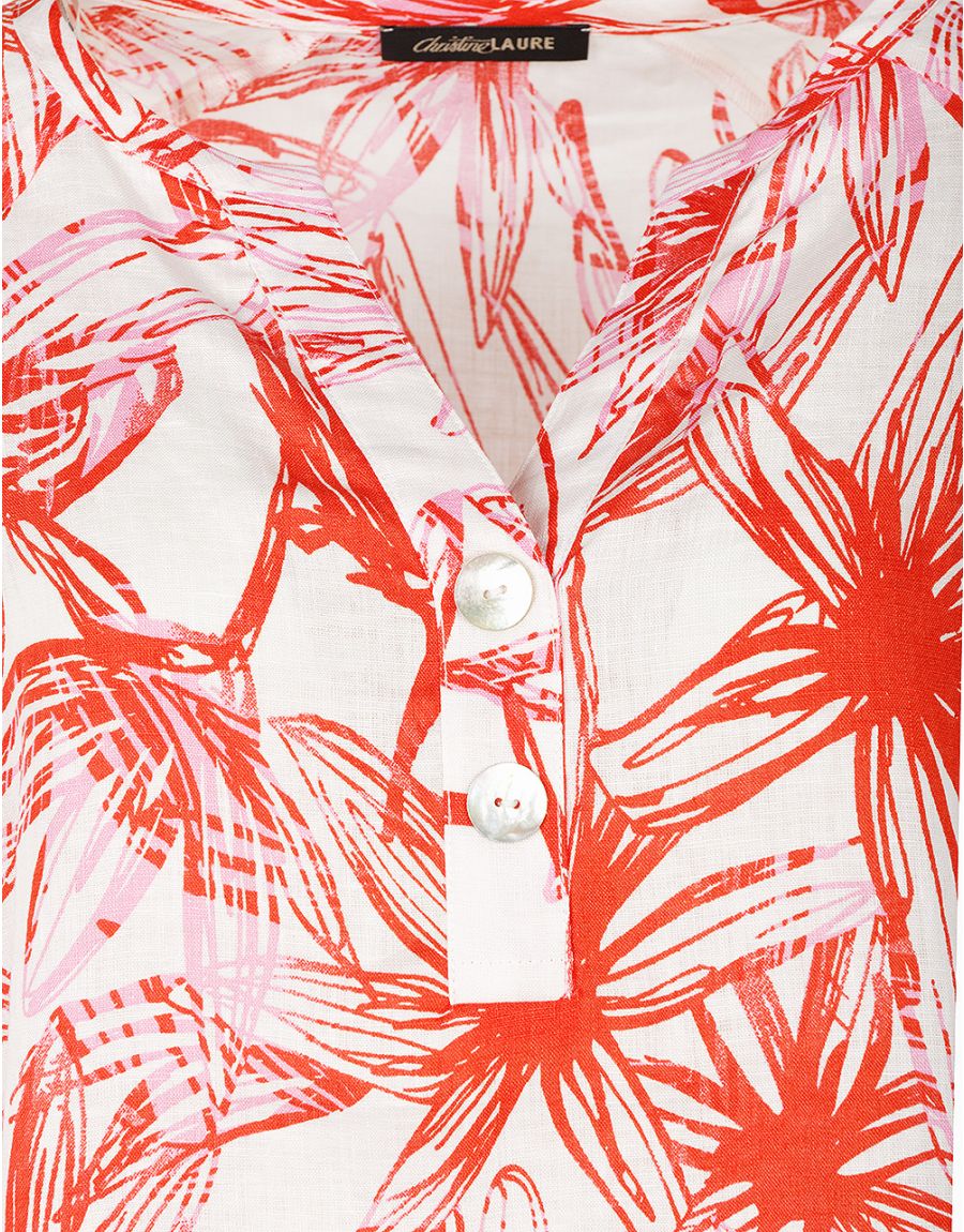 Blouse 100% lin corail