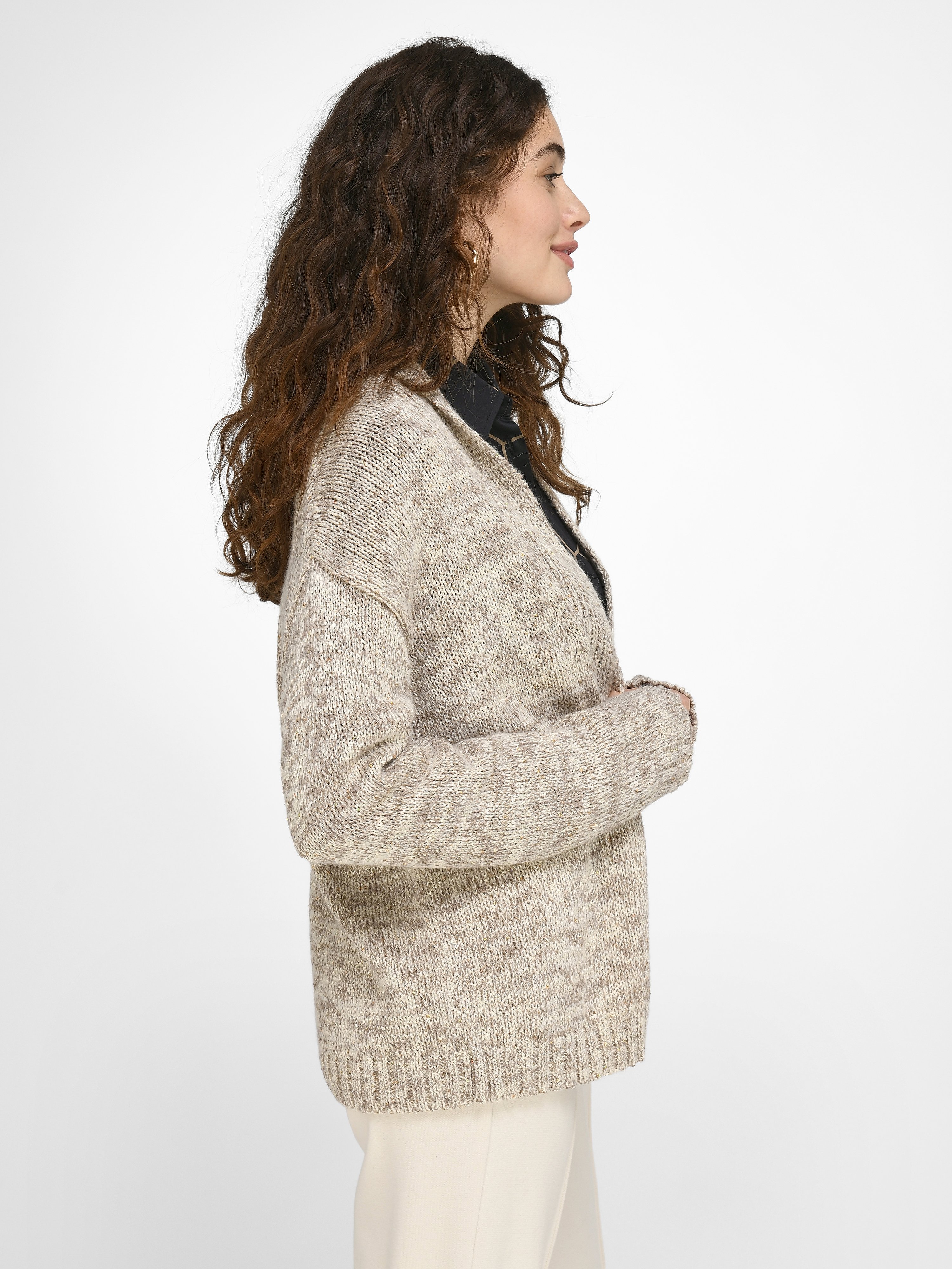 Strickjacke mit Schalkragen