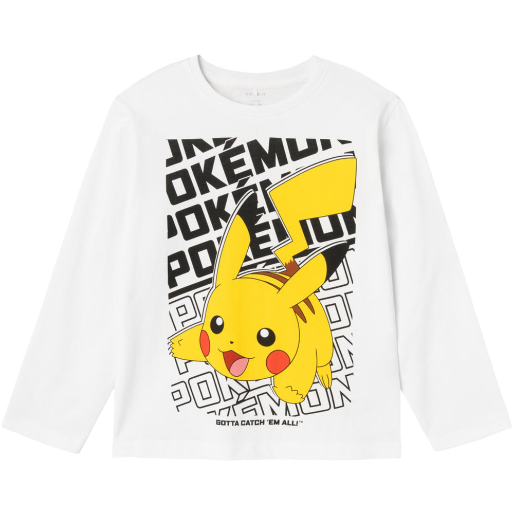 Køb Name It Bright White Amas Pokemon Bluse Noos