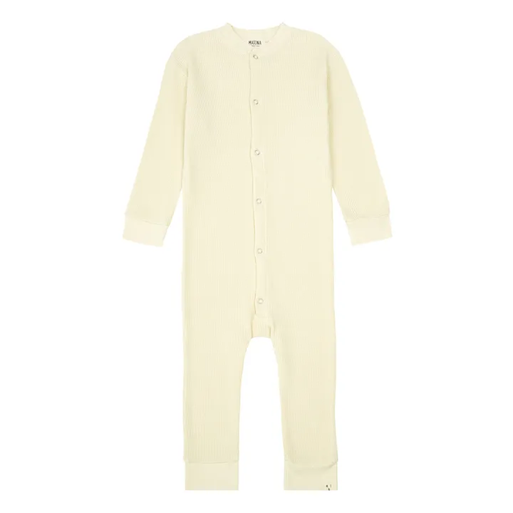 Matona Combinaison Coton Bio Gaufré | Ecru