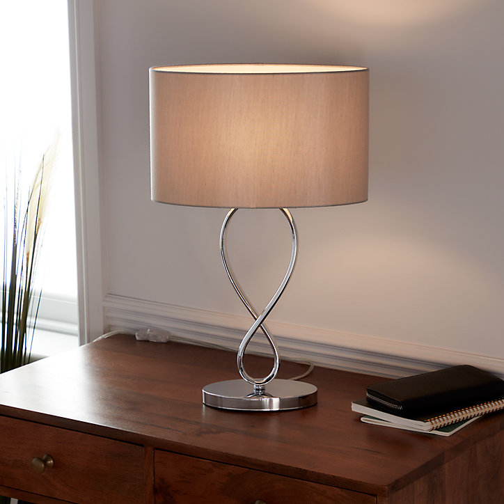 Lampe à poser Carnavon E14 IP20 gris