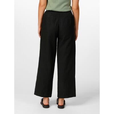 Damen-Leinenhose, Schwarz
