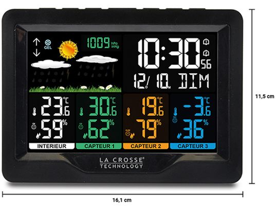 LA CROSSE TECH - Station météo WS6204 Noir