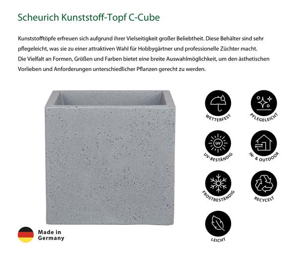 Scheurich Kunststoff-Topf C-Cube, quadratisch