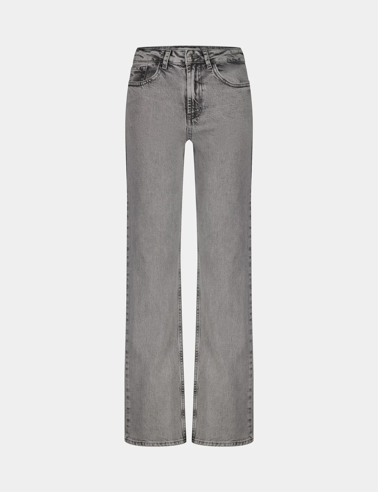 Jean Straight taille basse gris