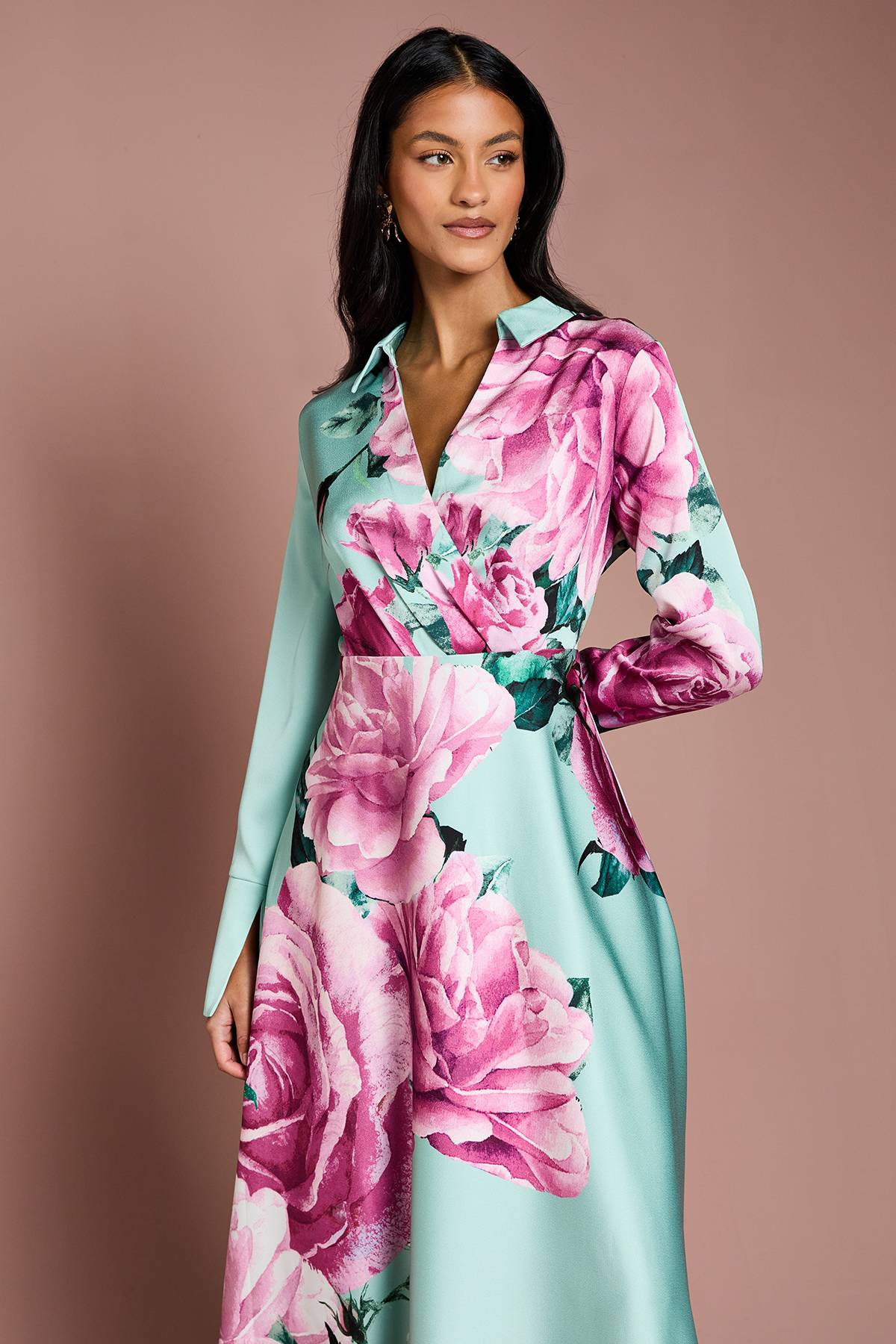 Coast Robe Longue Portefeuille à Imprimé Placement