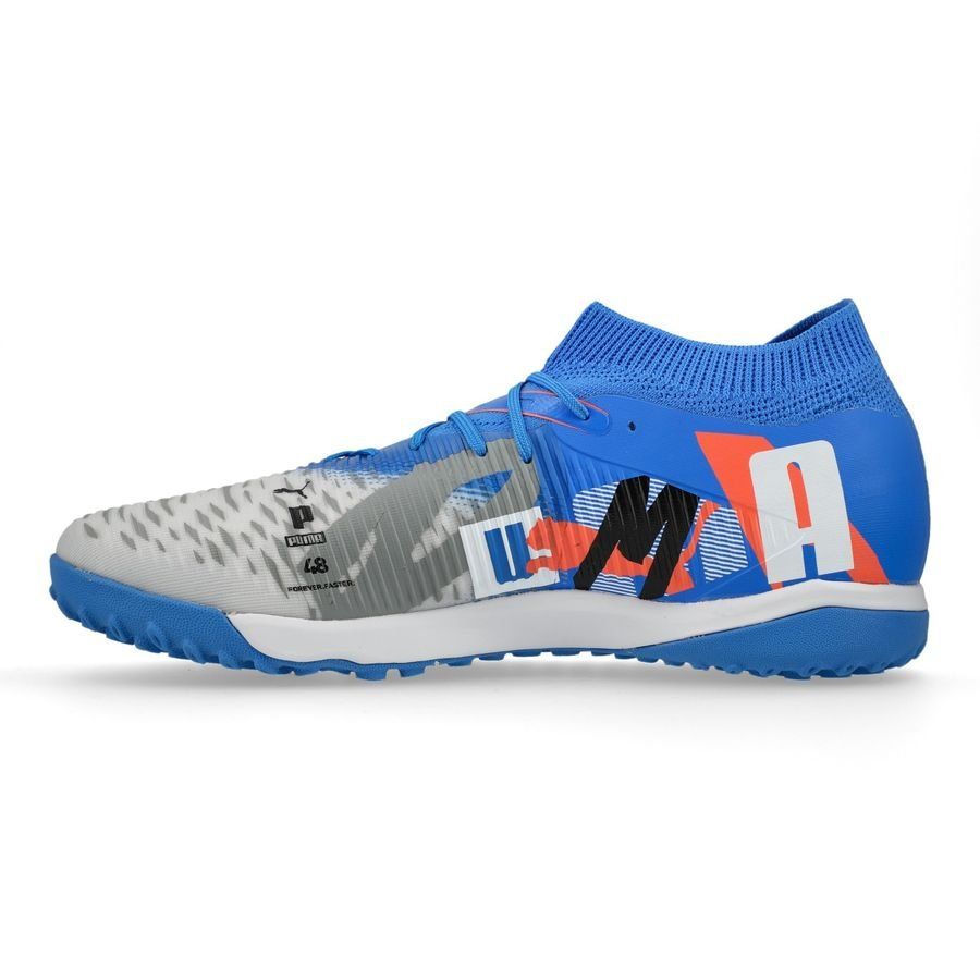 PUMA Future 8 Match TT Forever - Blanc/Bleu/Gris/Noir/Glowing Red ÉDITION LIMITÉE