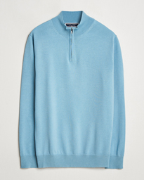 Charles Tyrwhitt Pure Merino Zip Neck Jumper Aqua Green