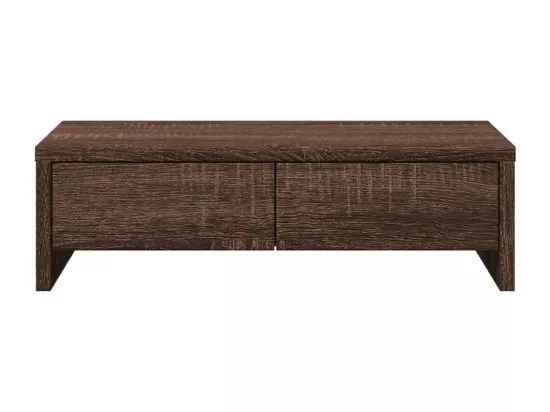 Support de moniteur avec tiroirs chêne marron bois d'ingénierie