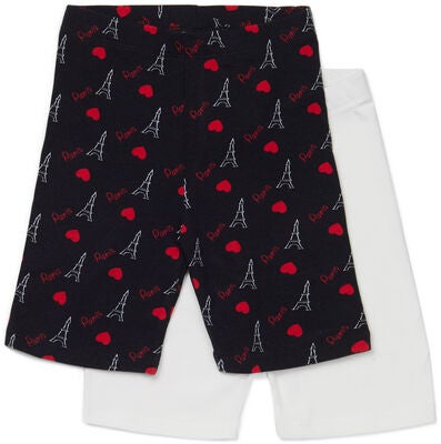 Luca & Lola Agnese Sykkelbukse 2-Pack, Black/Red