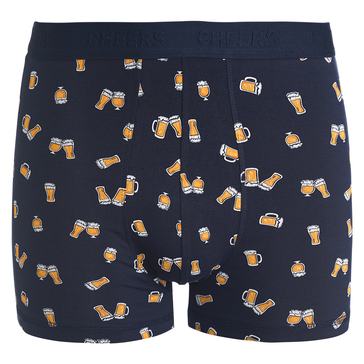 VanVaan Herren Retroshorts mit Bierglas-Print dunkelblau