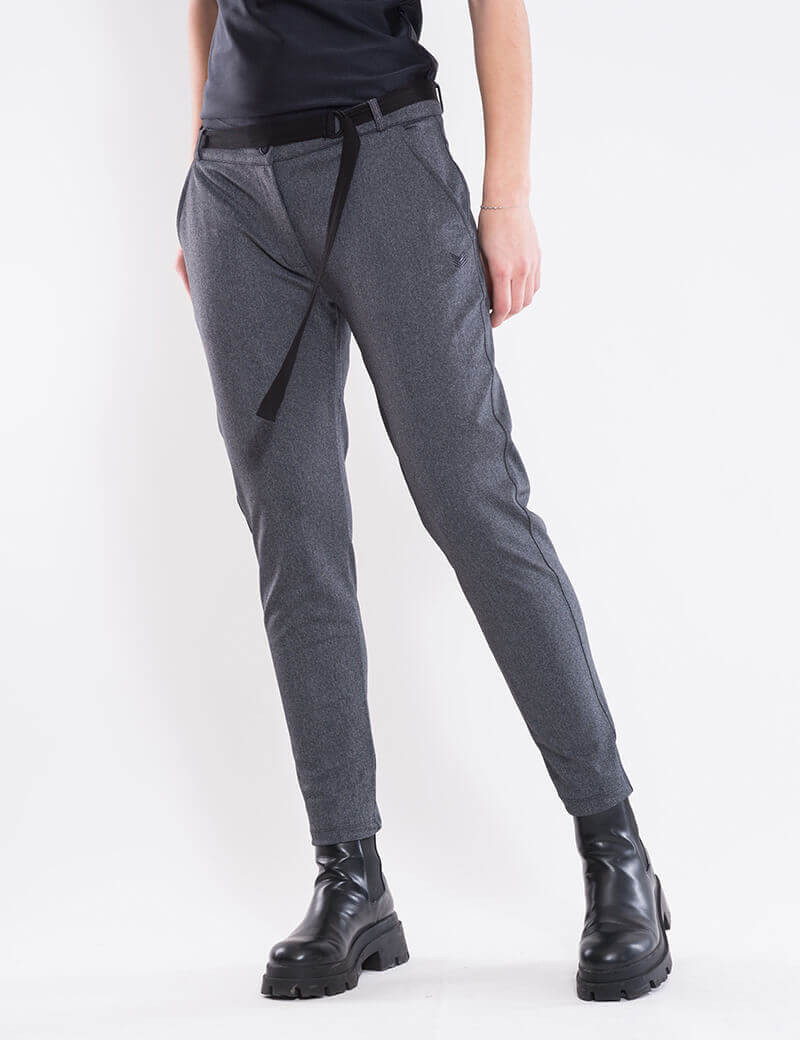 HBT BASICS - KRISTIANA PANTALON CITY STRAIGHT GRIS CHINÉ