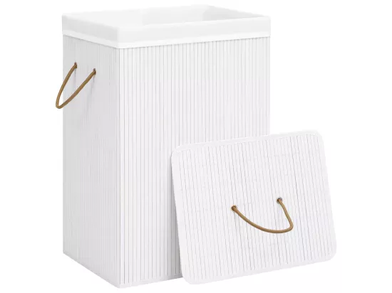 Panier à linge Bambou Blanc
