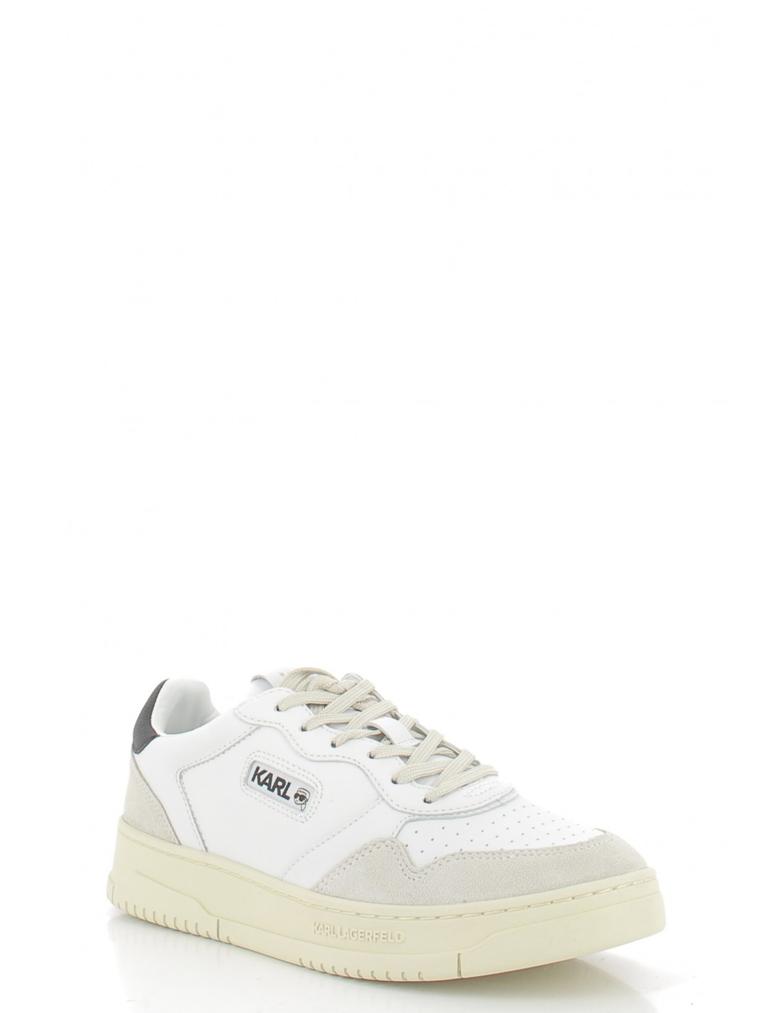 karl lagerfeld baskets de ville homme krew kl kounter lo lace cuir blanc