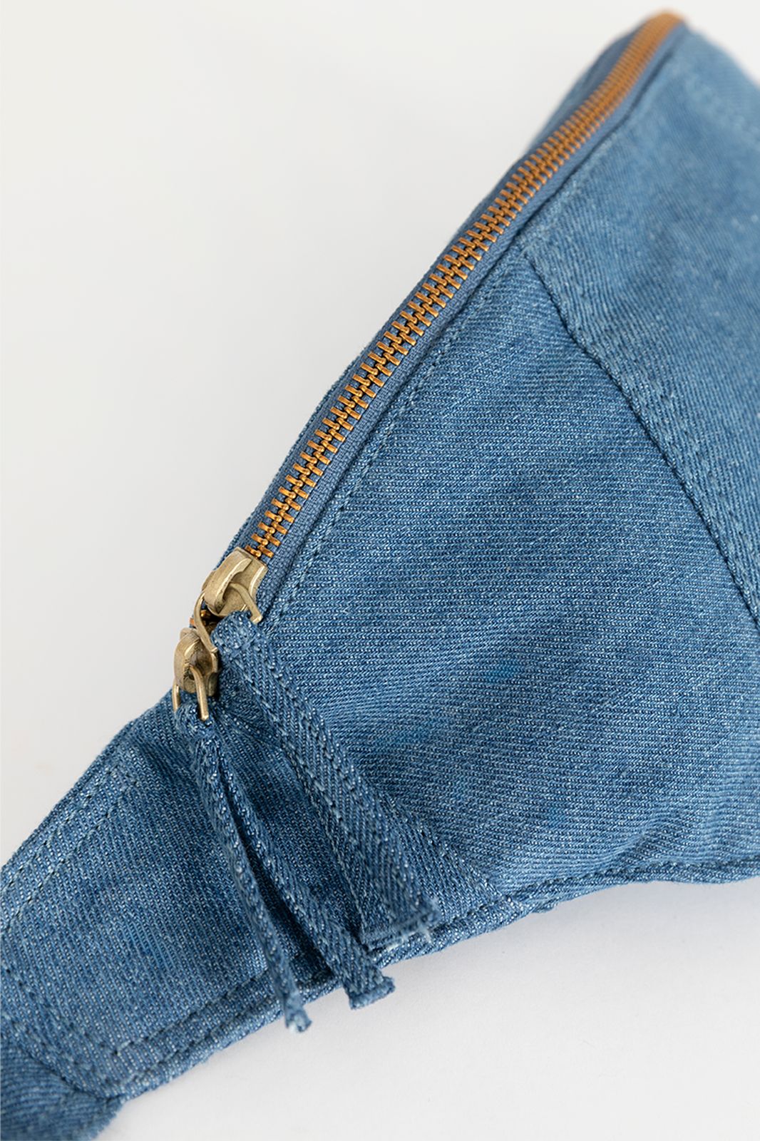 Blauwe denim crossbody tas