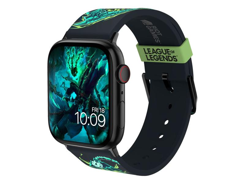 Moby Fox Armband Smartwatch League of Legends Thresh 22 mm Offiziell lizenziertes Armband aus hochwertigem Silikon