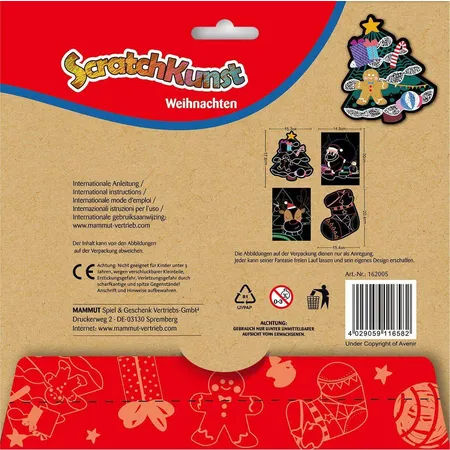 Mammut ScratchKunst - Weihnachten, Komplettset