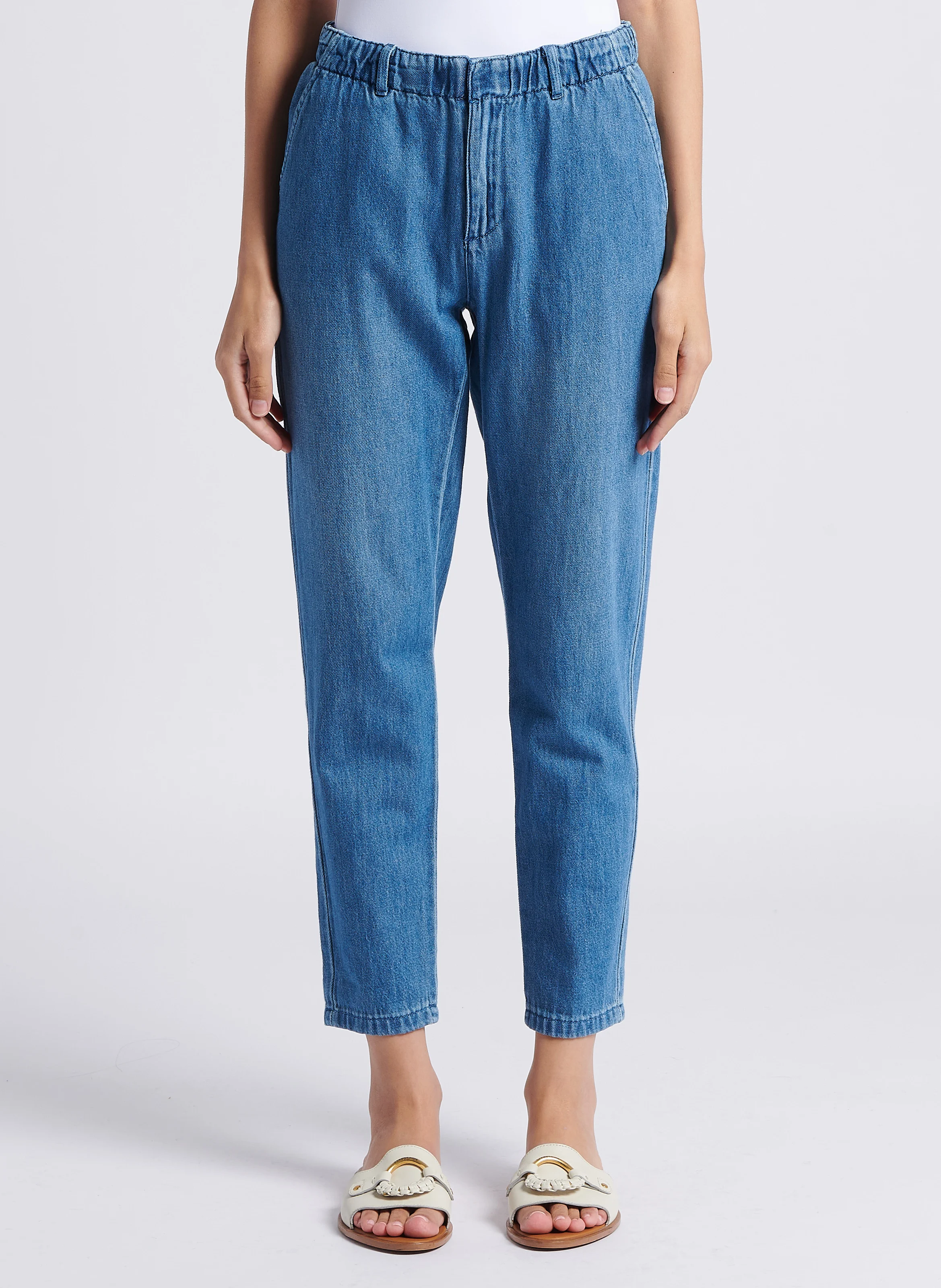 SABIL - Jean droit en coton | Bleu