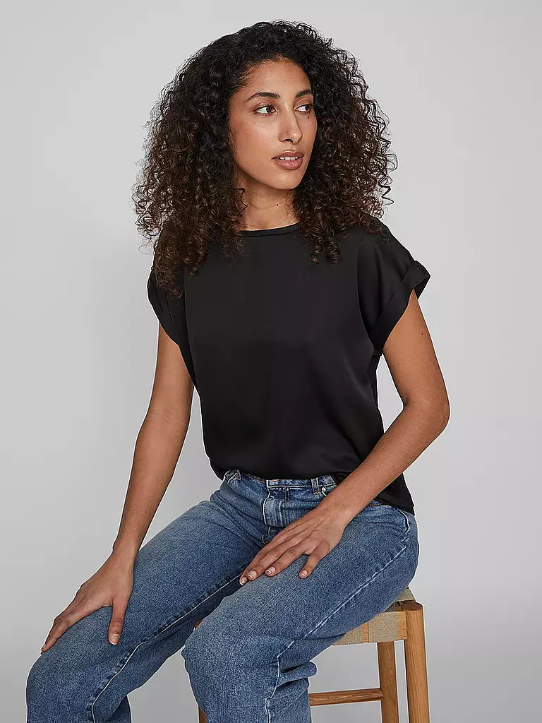 VILA Blusenshirt VIELLETTE  schwarz