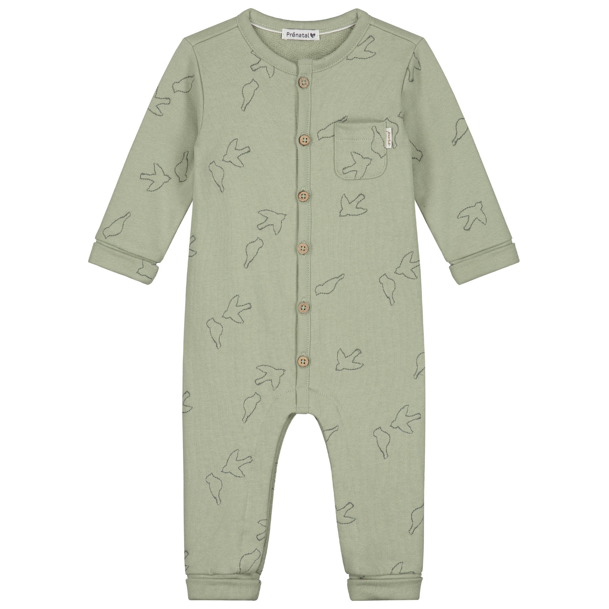 Prénatal newborn boxpakje Pure lange mouwen all over print groen