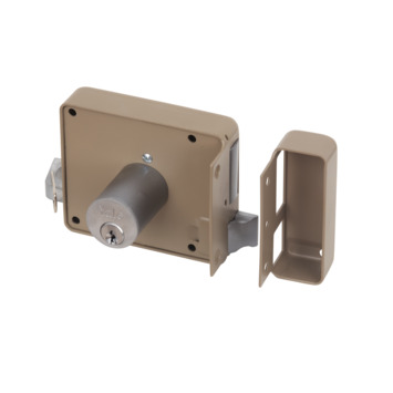 Yale Oplegslot met Buitencilinder Vast Grijs Gelakt 635-50mm