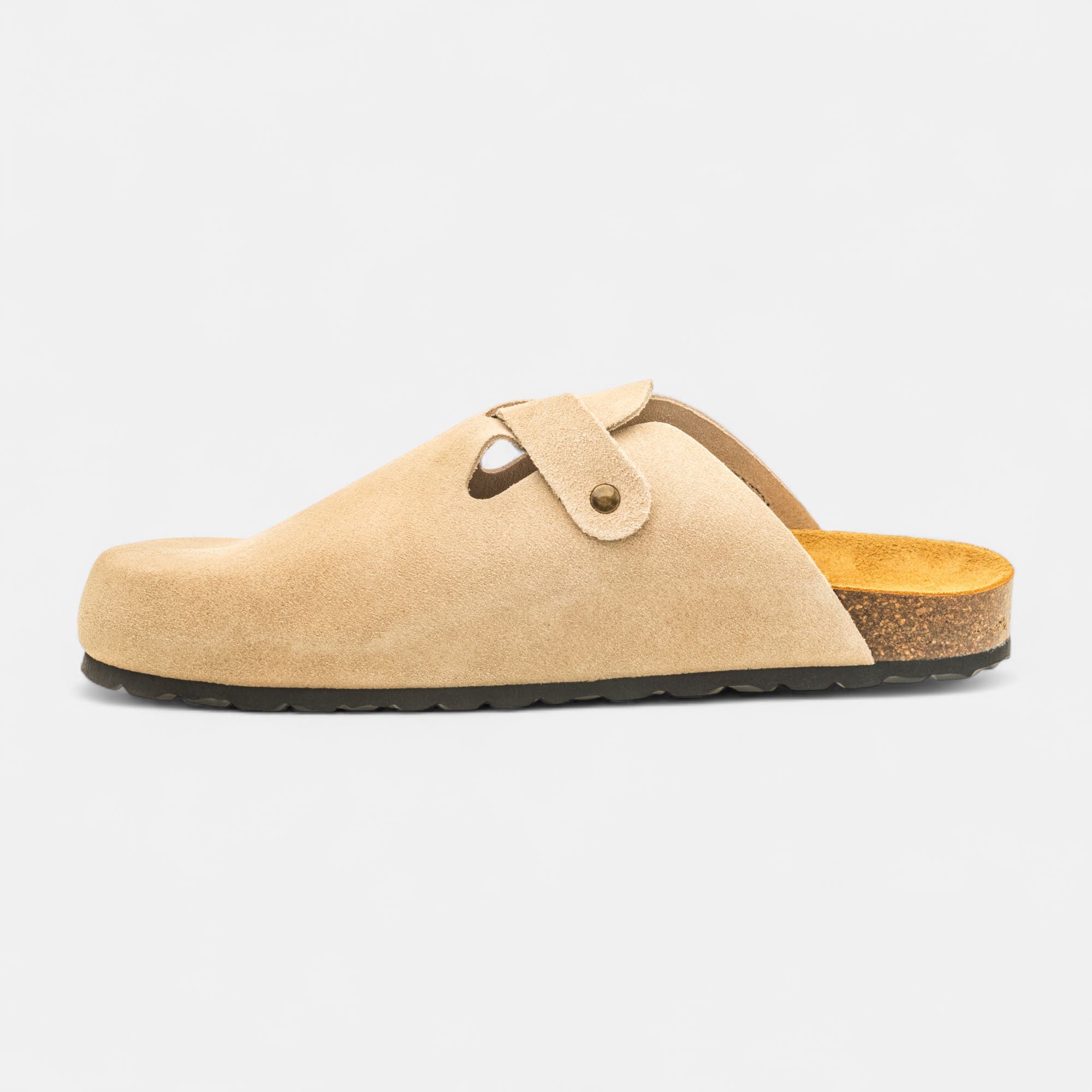 Sabots Homme en cuir beige