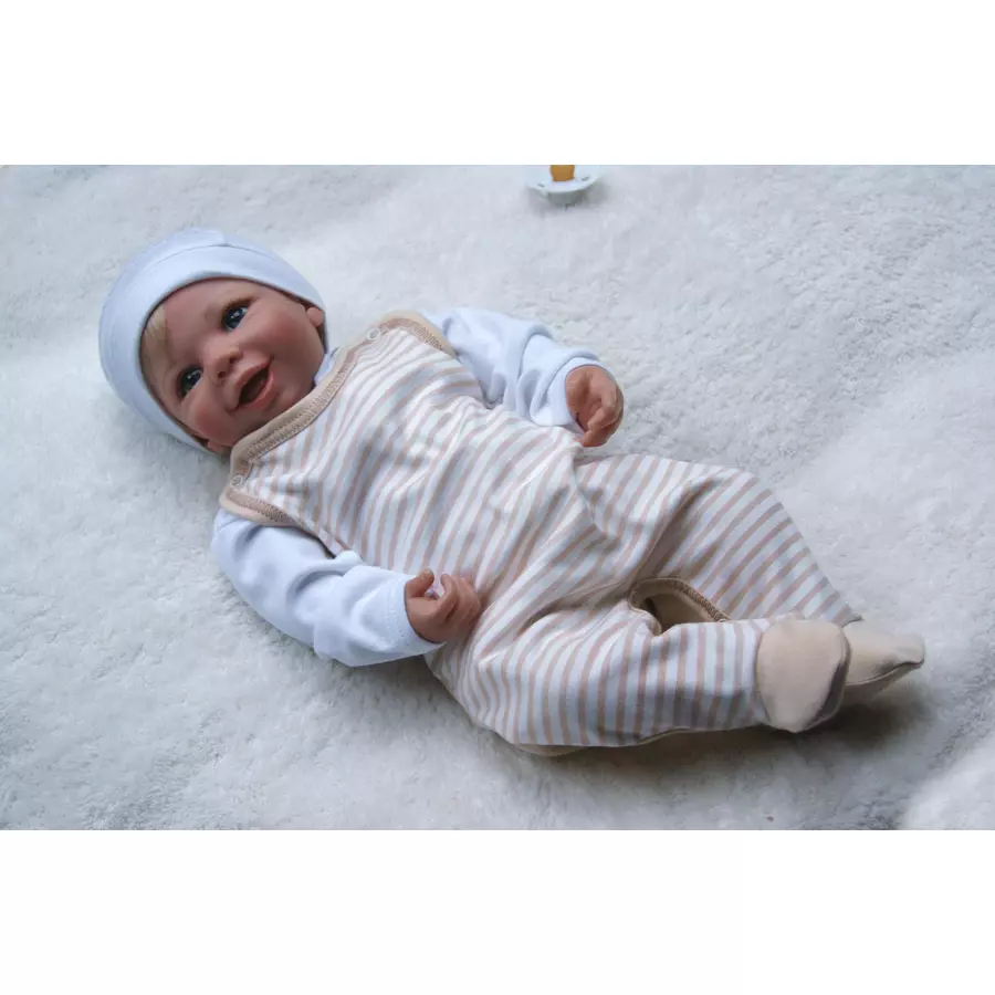 TupTam Baby Strampler Gemustert 2er Set beigerosa