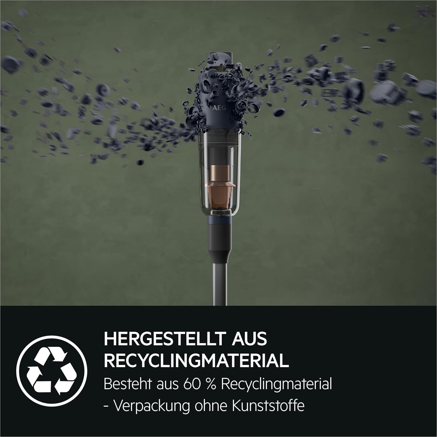 AEG Ultimate 7000 Akku-Staubsauger, ETM TESTSIEGER, Extra Kraftvoll, Ultraleicht 2,2 kg, bis zu 40 Min. Laufzeit, 120 m², 5-Stufige Filtration, Akku Wechselbar, Alle Böden, Viel Zubehör, AP71A142XN