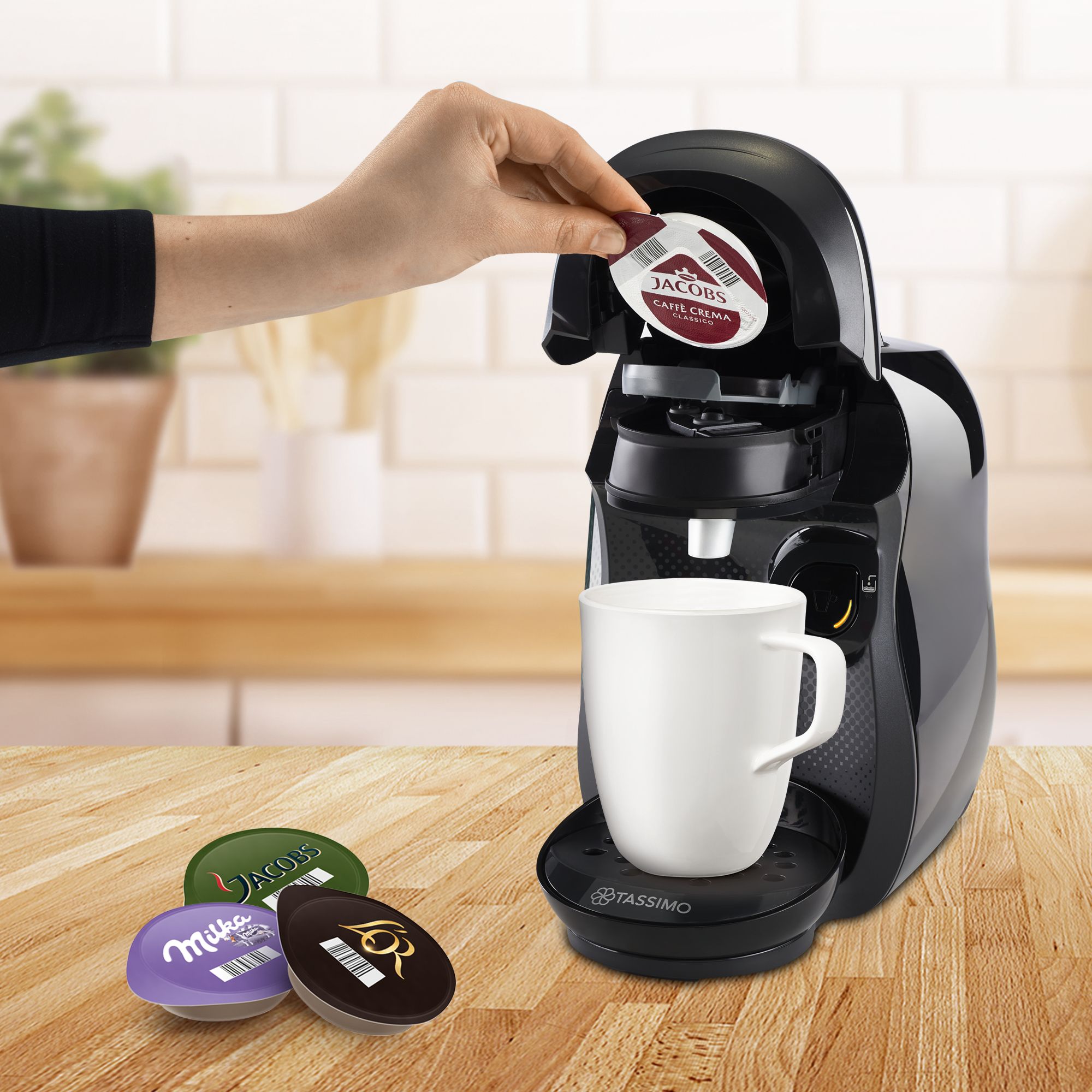 # PRODUTO RECONDICIONADO # TASSIMO HAPPY TAS1002N--B Máquina de Café Multibebidas