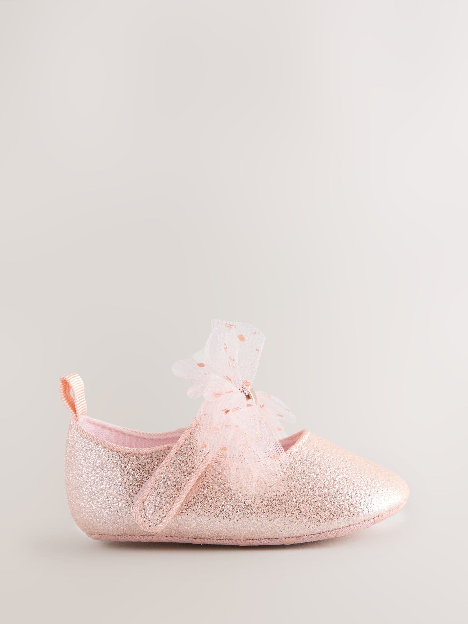Roze - Baker by Ted Baker babyslofjes met strik voor meisjes