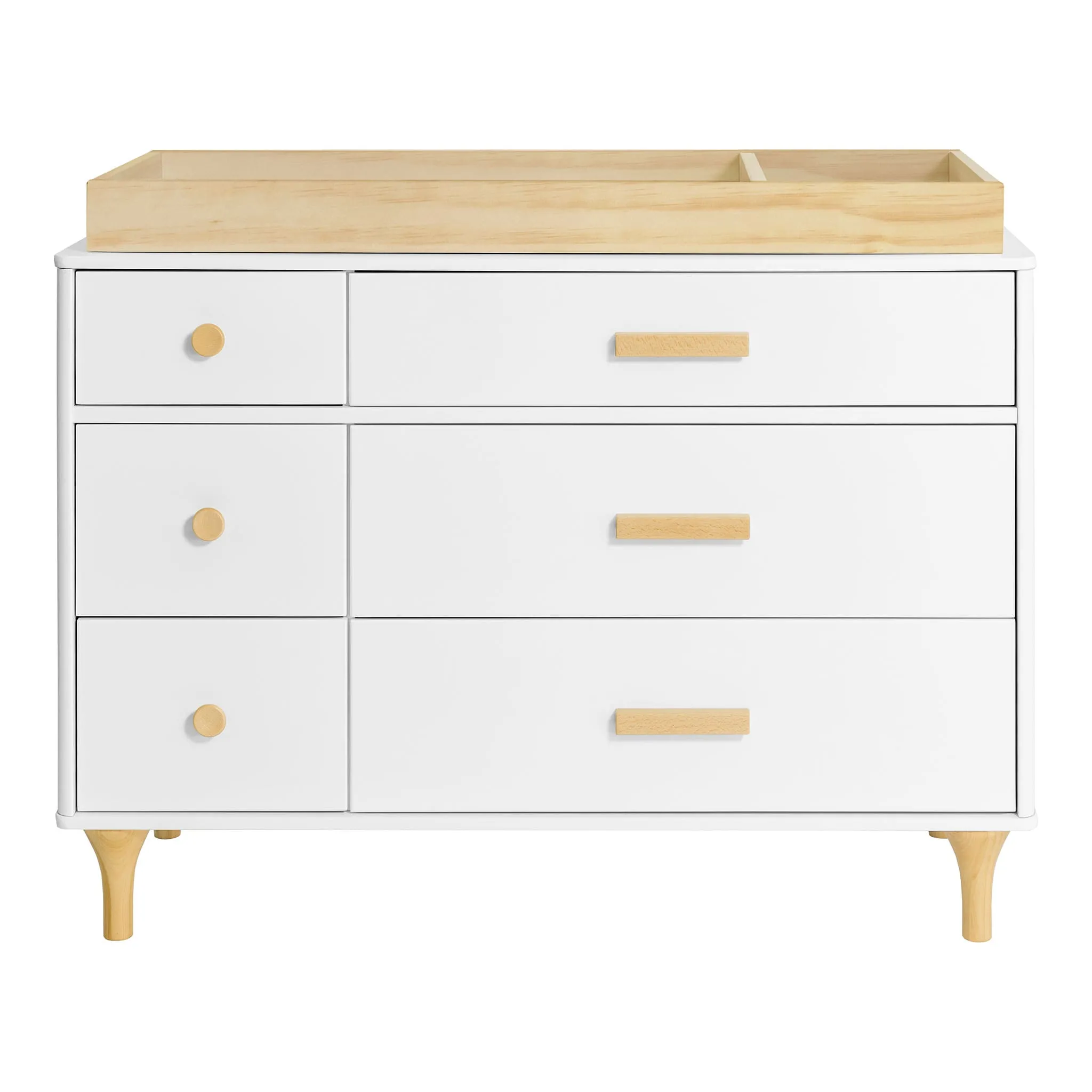 Babyletto Bureau Double 6 Tiroirs Lolly - Blanc  Naturel